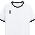 Ringer T-shirt | Unisex Fit | 100% Cotton | DTF Print | Bio Washed & Pre Shrunk | Adults | Personalized | DTF | Typography | Trust | Secrets | Everyday - right pocket - Black White - mockup 4
