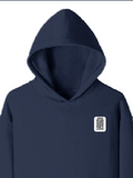 Pullover Hoodie | Unisex Regular Fit | Tri-Layer Cotton Blend DTG | All-Season Comfort & Durable | Adults | Personalized | DTG | Typography | Trust | Secrets | Everyday - left pocket - Navy Blue - mockup 3