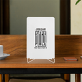 Acrylic Display Stand | 4x6 Inch | UV Printed Acrylic | Tabletop Customizable | Unisex | Personalized | Typography | Trust | Secrets | Everyday - front - White - mockup 1