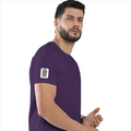 Basic T-Shirt | Unisex XS-2XL | Poly-Cotton Blend | Soft Finish, Durable Stitching | For Him, For Her | Personalized | DTF | Typography | Trust | Secrets | Everyday - right sleeve - Purple - mockup 6