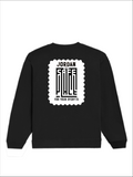 Oversized Sweatshirt | Relaxed Fit Unisex | 400 GSM Cotton Blend | DTG Printed | Pre-Shrunk Drop Shoulder | Personalized | DTG | Typography | Trust | Secrets | Everyday - back - Black - mockup 2