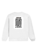 Oversized Sweatshirt | Relaxed Fit Unisex | 400 GSM Cotton Blend | DTG Printed | Pre-Shrunk Drop Shoulder | Personalized | DTG | Typography | Trust | Secrets | Everyday - back - White - mockup 2