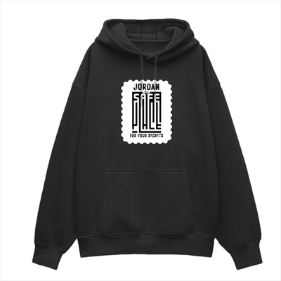 Oversized Hoodie | Relaxed Fit Unisex | 400 GSM Cotton Blend DTG Printed | Pre-Shrunk Drop Shoulder | Adult | Personalized | DTG | Typography | Trust | Secrets | Everyday - front - Black - mockup 1
