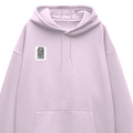 Oversized Hoodie | Relaxed Fit Unisex | 400 GSM Cotton Blend DTG Printed | Pre-Shrunk Drop Shoulder | Adult | Personalized | DTG | Typography | Trust | Secrets | Everyday - right pocket - Light Baby Pink - mockup 4
