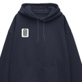 Oversized Hoodie | Relaxed Fit Unisex | 400 GSM Cotton Blend DTG Printed | Pre-Shrunk Drop Shoulder | Adult | Personalized | DTG | Typography | Trust | Secrets | Everyday - right pocket - Navy Blue - mockup 4