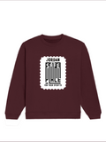 Oversized Sweatshirt | Relaxed Fit | 90% Cotton 10% Polyester 400 GSM DTF | Pre-Shrunk & Durable | Unisex Adult | Personalized | DTF | Typography | Trust | Secrets | Everyday - front - Maroon - mockup 1