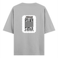 Oversized Standard T-Shirt | Unisex Oversized Fit | 100% Super Combed Cotton DTF Print | Soft, Breathable, Durable | Adults | Personalized | DTF | Typography | Trust | Secrets | Everyday - back - Grey Melange - mockup 2