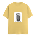 Female Classic Crew T-Shirt | Women's Regular Fit | 180 GSM Bio-Washed Cotton Blend | DTG Print Ready | Durable & Pre-Shrunk | Personalized | DTG | Typography | Trust | Secrets | Everyday - front - Yellow - mockup 1