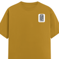 Female Classic Crew T-Shirt | Women's Regular Fit | 180 GSM Bio-Washed Cotton Blend | DTG Print Ready | Durable & Pre-Shrunk | Personalized | DTG | Typography | Trust | Secrets | Everyday - left pocket - Mustard Yellow - mockup 3