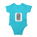 Rompers | Baby Regular Fit | Bio-Washed Cotton DTG Print | Soft, Durable, Vibrant | Infants | Personalized | DTG | Typography | Trust | Secrets | Everyday - front - SkyBlue - mockup 1