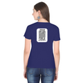 Female Classic Crew T-Shirt | Women's Regular Fit | 180 GSM Bio-Washed Cotton | Pre-Shrunk, Double Stitched | DTF Print | Personalized | DTF | Typography | Trust | Secrets | Everyday - back - Royal Blue - mockup 2