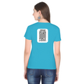 Female Classic Crew T-Shirt | Women's Regular Fit | 180 GSM Bio-Washed Cotton | Pre-Shrunk, Double Stitched | DTF Print | Personalized | DTF | Typography | Trust | Secrets | Everyday - back - SkyBlue - mockup 2