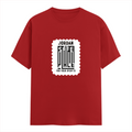 Male Classic Crew T-Shirt | Men's Regular Fit | 180 GSM Bio-Washed Cotton | DTF Print | Pre-Shrunk & Durable | Personalized | DTF | Typography | Trust | Secrets | Everyday - front - Red - mockup 1