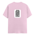 Male Classic Crew T-Shirt | Men's Regular Fit | 180 GSM Bio-Washed Cotton | DTF Print | Pre-Shrunk & Durable | Personalized | DTF | Typography | Trust | Secrets | Everyday - back - Light Baby Pink - mockup 2