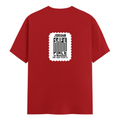 Male Classic Crew T-Shirt | Men's Regular Fit | 180 GSM Bio-Washed Cotton | DTF Print | Pre-Shrunk & Durable | Personalized | DTF | Typography | Trust | Secrets | Everyday - back - Red - mockup 2