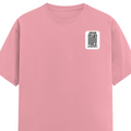 Male Classic Crew T-Shirt | Men's Regular Fit | 180 GSM Bio-Washed Cotton | DTF Print | Pre-Shrunk & Durable | Personalized | DTF | Typography | Trust | Secrets | Everyday - left pocket - Flamingo - mockup 3