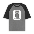 Unisex Oversized Raglan T-Shirt | Relaxed Fit | 100% Bio-Washed Cotton DTG Print | Two-Tone Contrast Sleeves | For Him & Her | Personalized | DTG | Typography | Trust | Secrets | Everyday - front - mockup 1