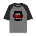Unisex Oversized Raglan T-Shirt | Relaxed Fit | 100% Bio-Washed Cotton DTG Print | Two-Tone Contrast Sleeves | For Him & Her | Personalized | DTG | Embroidery | DTF | Typography | Humor | Relationships | Everyday | Witty - front - mockup 1