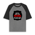 Unisex Oversized Raglan T-Shirt | Relaxed Fit | 100% Bio-Washed Cotton DTG Print | Two-Tone Contrast Sleeves | For Him & Her | Personalized | DTG | Embroidery | DTF | Typography | Humor | Relationships | Casual | Sarcastic - front - mockup 4