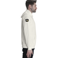 Pullover Hoodie | Unisex Regular Fit | Cotton Blend Tri-Layer | All-Season Comfort, Ribbed Cuffs | Adults | Personalized | Bold Graphic | Positive Affirmations | Motivation | Self-care | Uplifting | Positive Vibes Only - right sleeve - Off White - mockup 6