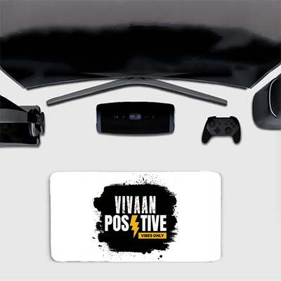 Gaming Pad | Extended Sizes 60x30cm & 80x33cm | 3mm Thick Skid-Proof Base | Smooth Control & Fade-Proof | Unisex | Personalized | Bold Graphic | Positive Affirmations | Motivation | Self-care | Uplifting | Positive Vibes Only - front_80x33cm - mockup 1