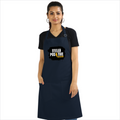 Apron | One Size Adjustable Fit | Cotton Drill Fabric | Two Pockets, Double-Stitched | Unisex Adults | Personalized | Bold Graphic | Positive Affirmations | Motivation | Self-care | Uplifting | Positive Vibes Only - front - Navy Blue - mockup 1