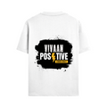 Male Standard Crew T-Shirt | Regular Fit | 100% Cotton (180 GSM) | Breathable, Durable | Men's | Personalized | Bold Graphic | Positive Affirmations | Motivation | Self-care | Uplifting | Positive Vibes Only - back - White - mockup 2