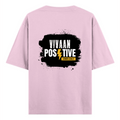 Oversized Standard T-Shirt | Unisex Relaxed Fit | 100% Super Combed Cotton | Soft, Breathable, Durable | Adult | Personalized | Bold Graphic | Positive Affirmations | Motivation | Self-care | Uplifting | Positive Vibes Only - back - Light Baby Pink - mockup 2