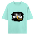 Oversized Classic T-Shirt | Unisex Relaxed Fit | 100% Super-Combed Cotton | Pre-Shrunk, Double-Stitched | Adults | Personalized | Bold Graphic | Positive Affirmations | Motivation | Self-care | Uplifting | Positive Vibes Only - front - Mint - mockup 1