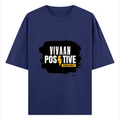 Oversized Classic T-Shirt | Unisex Relaxed Fit | 100% Super-Combed Cotton | Pre-Shrunk, Double-Stitched | Adults | Personalized | Bold Graphic | Positive Affirmations | Motivation | Self-care | Uplifting | Positive Vibes Only - front - Royal Blue - mockup 1