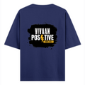 Oversized Classic T-Shirt | Unisex Relaxed Fit | 100% Super-Combed Cotton | Pre-Shrunk, Double-Stitched | Adults | Personalized | Bold Graphic | Positive Affirmations | Motivation | Self-care | Uplifting | Positive Vibes Only - back - Royal Blue - mockup 2