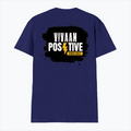 Men's V-Neck T-Shirt | Regular Fit | 180 GSM Bio-Washed Cotton | Durable Double-Stitched Seams | Everyday Wear | Personalized | Bold Graphic | Positive Affirmations | Motivation | Self-care | Uplifting | Positive Vibes Only - back - Royal Blue - mockup 2
