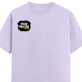 Male Classic Crew T-Shirt | Men's Regular Fit | 180 GSM Bio-Washed Cotton | Pre-Shrunk, Double-Stitched | Personalized | Bold Graphic | Positive Affirmations | Motivation | Self-care | Uplifting | Positive Vibes Only - right pocket - Lavender - mockup 4