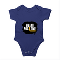 Baby Romper | 0-12 Months | 180 GSM Bio-Washed Cotton | Double-Stitched, Pre-Shrunk | Unisex | Personalized | Bold Graphic | Positive Affirmations | Motivation | Self-care | Uplifting | Positive Vibes Only - front - Royal Blue - mockup 1