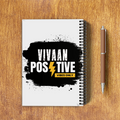 A5 Notepad | 120 Pages, Ruled/Unruled | 70 GSM Natural Shade Paper, 300 GSM Cover | Wire Bound | Everyday Use | Personalized | Bold Graphic | Positive Affirmations | Motivation | Self-care | Uplifting | Positive Vibes Only - back - White - mockup 2