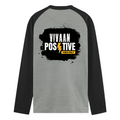 Male Raglan T-Shirt | Men's Regular Fit | 180 GSM Bio-Washed Fabric | Double Stitched, Ribbed Neck | Personalized | Bold Graphic | Positive Affirmations | Motivation | Self-care | Uplifting | Positive Vibes Only - back - mockup 2