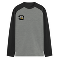 Male Raglan T-Shirt | Men's Regular Fit | 180 GSM Bio-Washed Fabric | Double Stitched, Ribbed Neck | Personalized | Bold Graphic | Positive Affirmations | Motivation | Self-care | Uplifting | Positive Vibes Only - left pocket - mockup 3