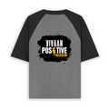 Unisex Oversized Raglan T-Shirt | Oversized Fit | Bio-Washed Cotton | Pre-Shrunk | Unisex Adults | Personalized | Bold Graphic | Positive Affirmations | Motivation | Self-care | Uplifting | Positive Vibes Only - back - mockup 2