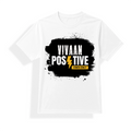 Unisex Jersey T-Shirt | Relaxed Fit | 170 GSM Polyester Honeycomb Mesh | Breathable & Quick-Dry | Adults | Personalized | Bold Graphic | Positive Affirmations | Motivation | Self-care | Uplifting | Positive Vibes Only - front - mockup 1