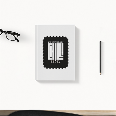 Daily Planner | 3-Month Undated | Soft-Bound | 204 Pages, Dotted Notes | Unisex Adult | Personalized | Typography | Self-concept | Everyday | Calm | Effortlessly Chill - front - White - mockup 1