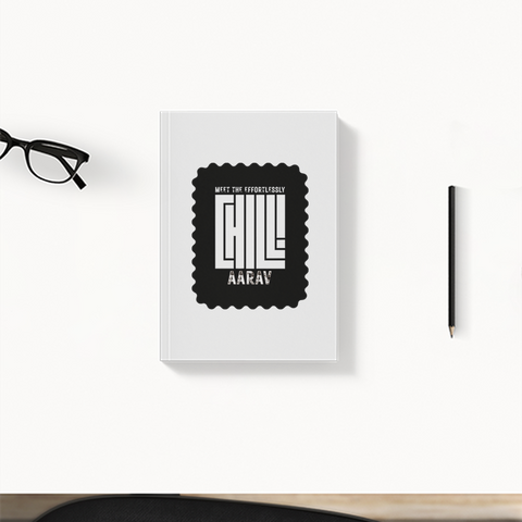 Daily Planner | 3-Month Undated | Soft-Bound | 204 Pages, Dotted Notes | Unisex Adult | Personalized | Typography | Self-concept | Everyday | Calm | Effortlessly Chill - front - White - mockup 1