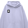 Oversized Hoodie | Relaxed Fit Unisex | 400 GSM Cotton Blend | Pre-Shrunk Warmth & Comfort | Adults | Personalized | Typography | Self-concept | Everyday | Calm | Effortlessly Chill - right pocket - Lavender - mockup 4