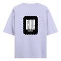 Oversized Standard T-Shirt | Unisex Relaxed Fit | 100% Super Combed Cotton | Soft, Breathable, Durable | Adult | Personalized | Typography | Self-concept | Everyday | Calm | Effortlessly Chill - back - Lavender - mockup 2