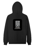 Pullover Hoodie | Unisex Regular Fit | Cotton Blend Tri-Layer | All-Season Comfort, Ribbed Cuffs | Adults | Personalized | Typography | Control | Everyday | Confident | Calm Under Pressure - back - Black - mockup 2