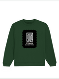 Oversized Sweatshirt | Relaxed Fit Unisex | 90% Cotton 10% Polyester 400 GSM | Pre-Shrunk Drop Shoulder | Unisex | Personalized | Typography | Control | Everyday | Confident | Calm Under Pressure - front - Bottle Green - mockup 1