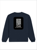 Oversized Sweatshirt | Relaxed Fit Unisex | 90% Cotton 10% Polyester 400 GSM | Pre-Shrunk Drop Shoulder | Unisex | Personalized | Typography | Control | Everyday | Confident | Calm Under Pressure - back - Navy Blue - mockup 2