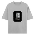 Oversized Standard T-Shirt | Unisex Relaxed Fit | 100% Super Combed Cotton | Soft, Breathable, Durable | Adult | Personalized | Typography | Control | Everyday | Confident | Calm Under Pressure - front - Grey Melange - mockup 1