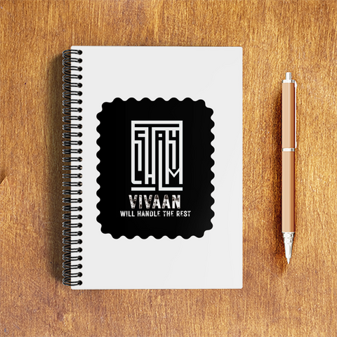 A5 Notepad | 120 Pages, Ruled/Unruled | 70 GSM Natural Shade Paper, 300 GSM Cover | Wire Bound | Everyday Use | Personalized | Typography | Control | Everyday | Confident | Calm Under Pressure - front - White - mockup 1