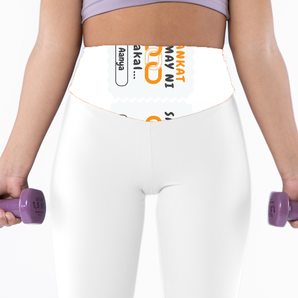 Personalized Minimalist Female Gym Legging All Over Printed Products with Custom Name