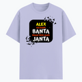 Cotton Stretch T-Shirt | Unisex Fit | 95% Cotton 5% Spandex | Breathable Flexible Durable | Adults | Personalized | Typography | Self-expression | Everyday | Assertive | Zero Public Pressure - front - Lavender - mockup 1